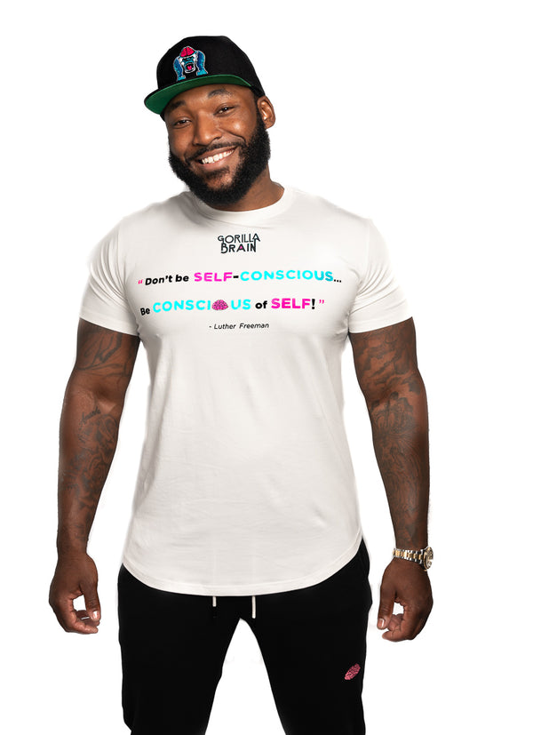 Don't Be Self Conscious Lutherism™ Designer Scoop Bottom Tall Tee