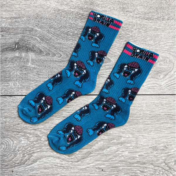 Seymour Teal Gorilla Brain Gang™ Socks
