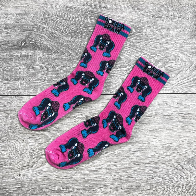 Seymour Pink Gorilla Brain Gang™ Socks