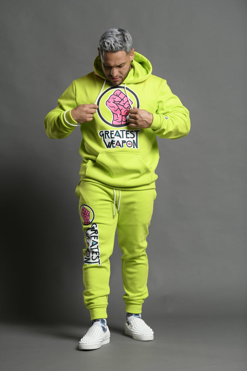 Limited Edition Our Greatest Weapon Genius Brain™ Hoodie in GO GREEN